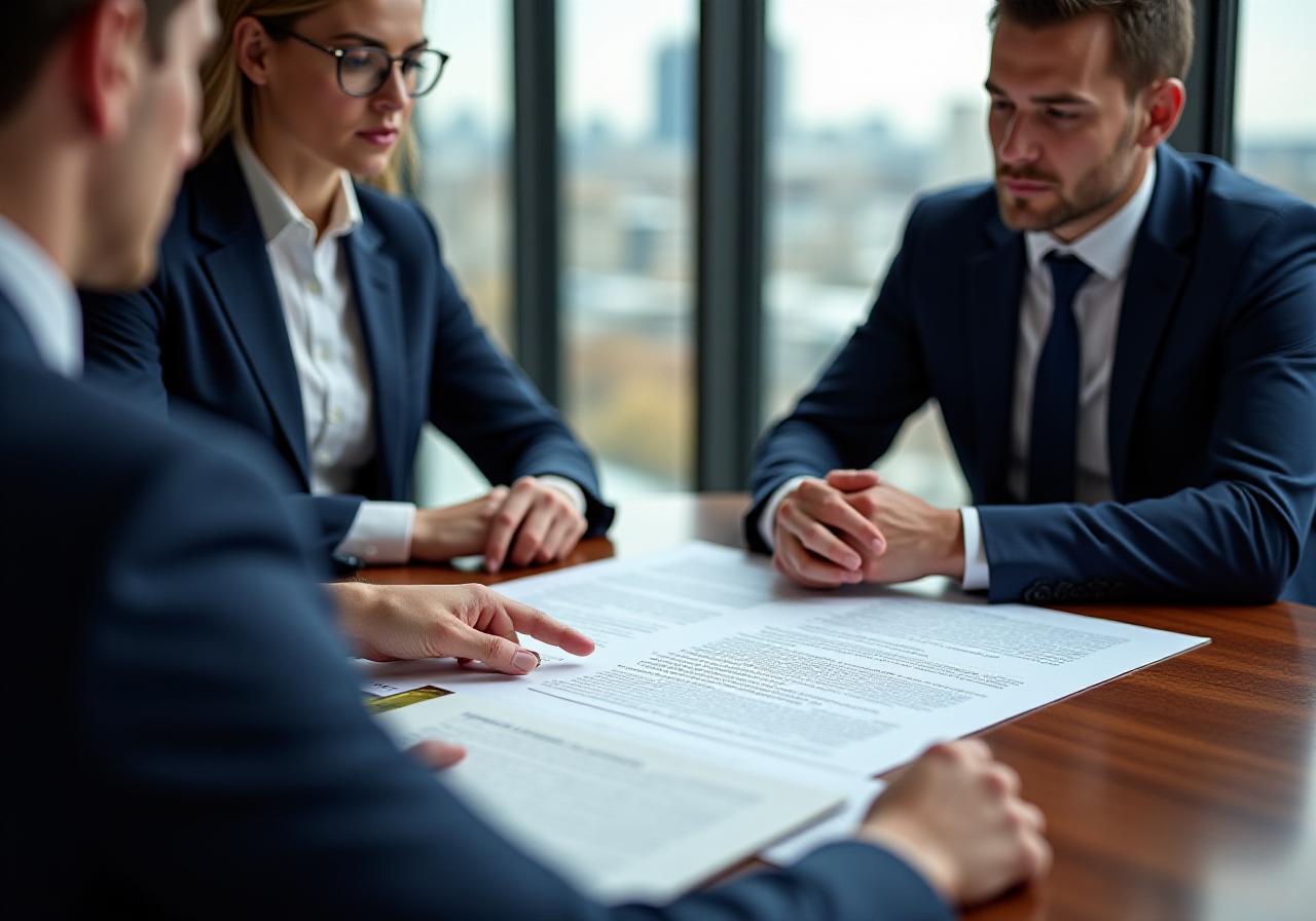 Strategic legal meeting in a professional London office